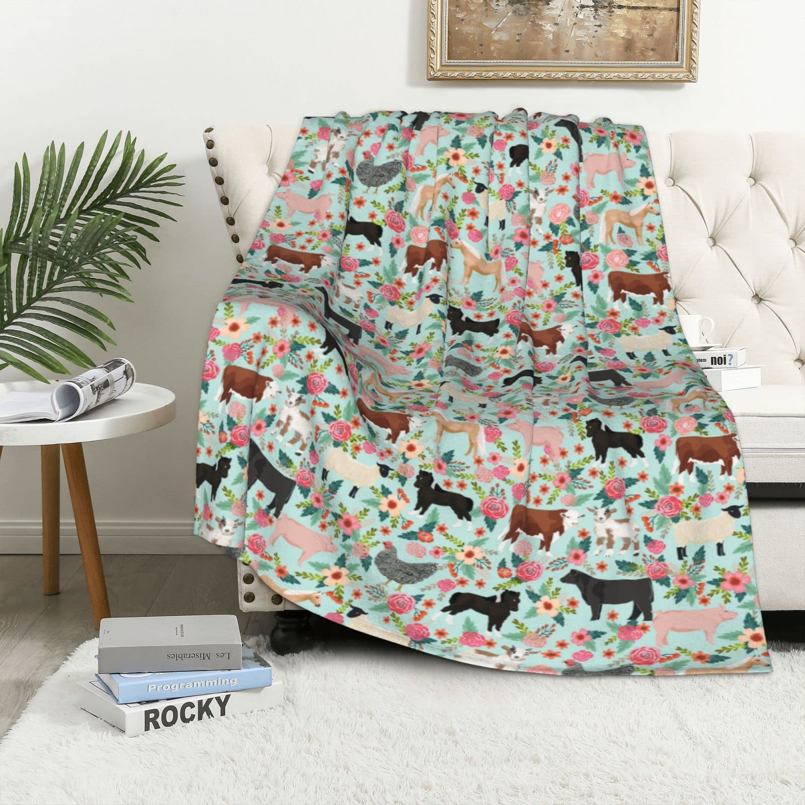 Couverture flanelle ferme pour canapé et soirées cocooning