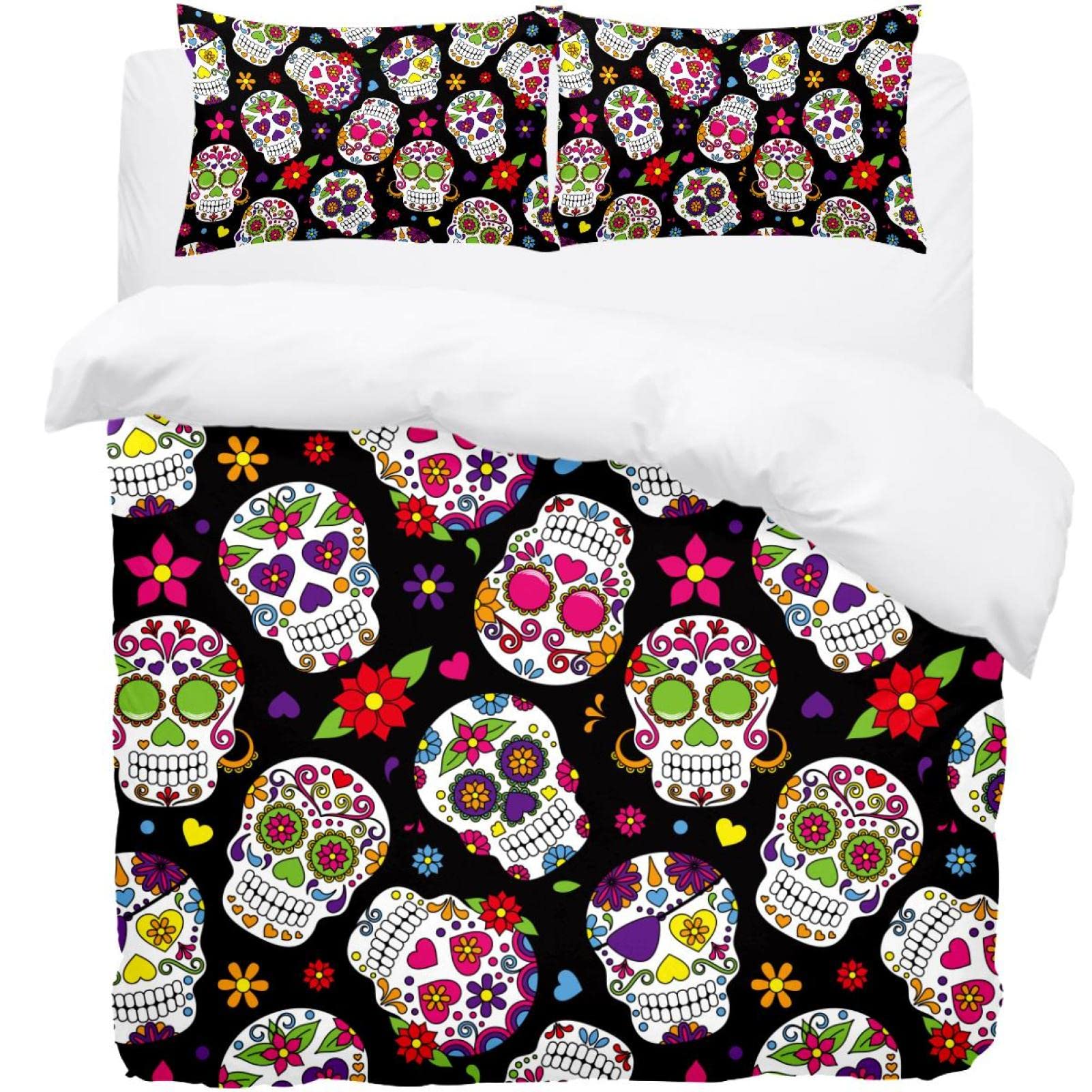 Parure de lit d'exception Supersoft Mexico Sugar Skull au toucher soyeux et durable