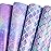 PlandRichW Birthday Wrapping Paper Folded for Girls Kids Baby Women Mermaid Scale Scallop Galaxy 4 Styles of Gift Wrapping Paper for Weddings Graduation Anniversaries 12 Sheets 20 X 29 Inch
