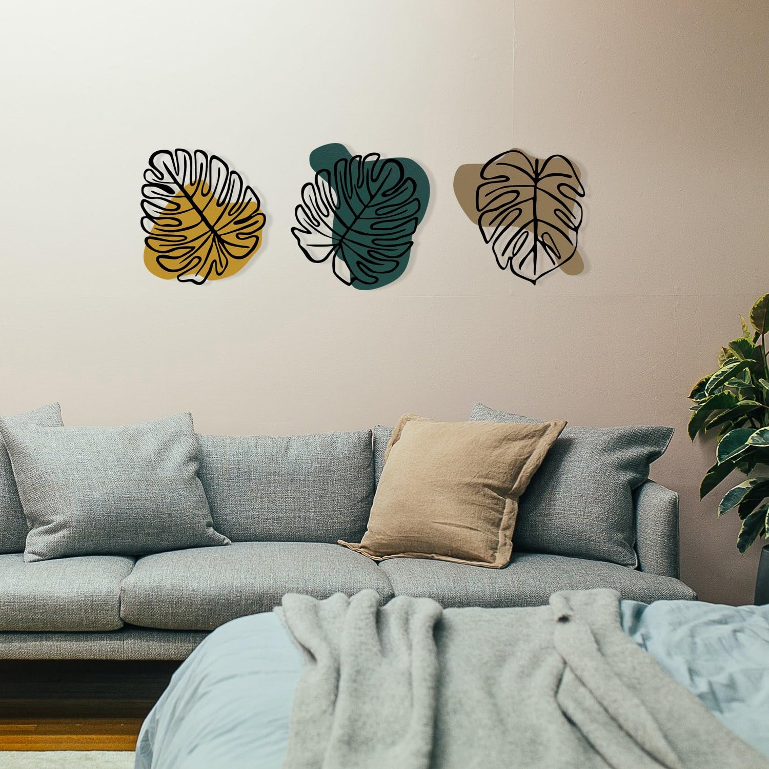 Décoration murale métal et bois chic pour instaurer une ambiance chaleureuse chez vous
