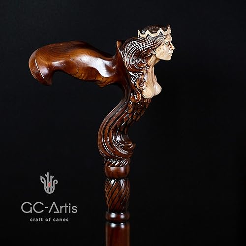 Miniatura 16 de Luxury Handmade Wooden Walking Cane – Premium Carved Solid Wood, Ergonomic Comfort Grip, Designer Canes for Men & Women, Elegant Fashionable Walking