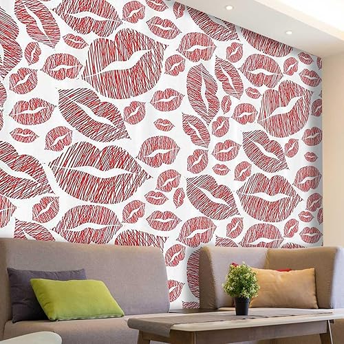 Papel tapiz adhesivo romántico, personalizable con diseño de casa de muñecas, versátil para varios espacios (59 pulgadas de ancho) x 59 pulgadas de