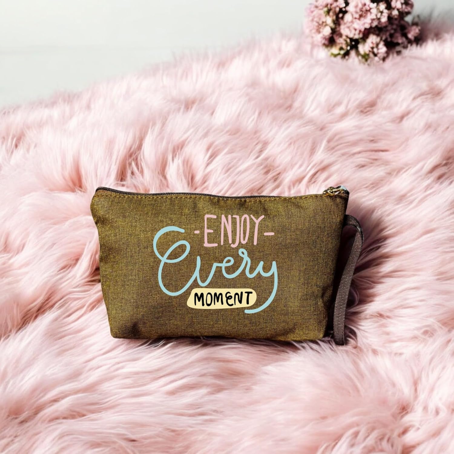 Atvidit polyester bag with hidden pocket and handle, compact organizer for necessary, 6 inch x 10 inch (enjoy brown every moment) Atvidit polyester bag with hidden pocket and handle, compact organizer for necessary, 6 inch x 10 inch (enjoy brown every moment)