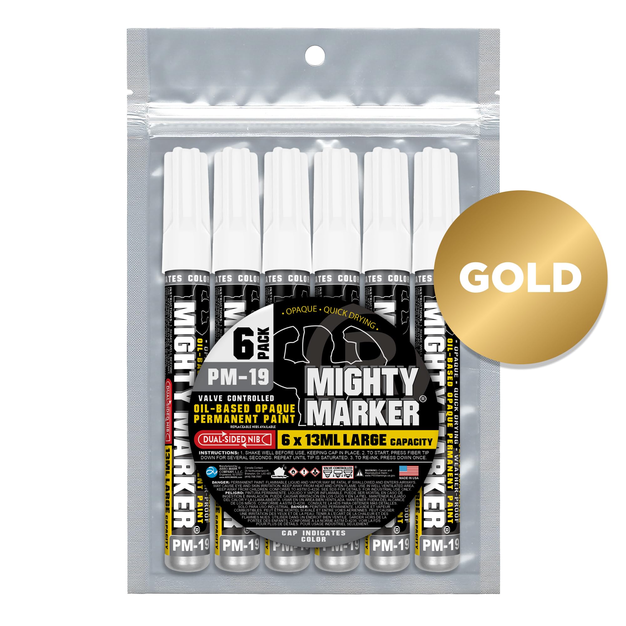 Amazon.com: Mighty Marker PM-19 Industrial Paint Marker, Xylene