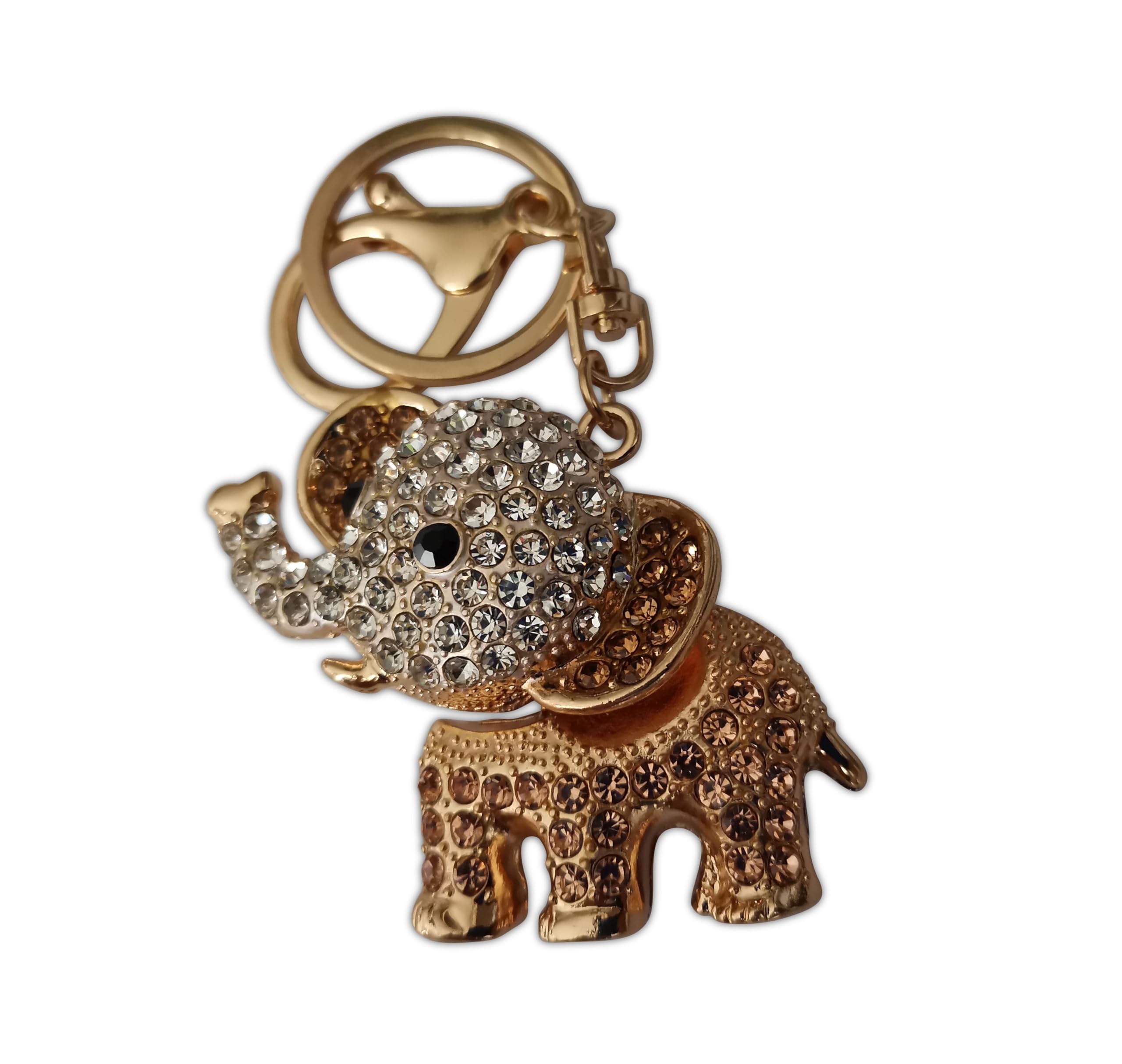 Eillwin Lucky Elephant Keychain – Sparkling Crystal Charm for Luck and Protection – Elegant Animal Keyring