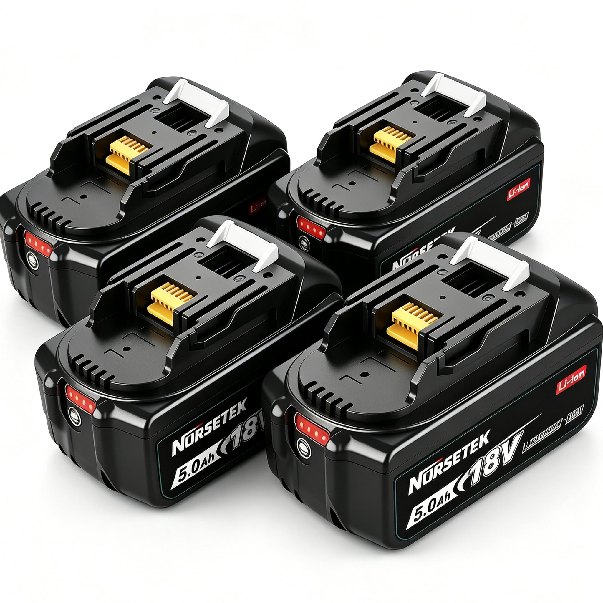 2-Pack 5000mAh 18V Lithium-Ion Replacement Battery Compatible with Makita — image 1