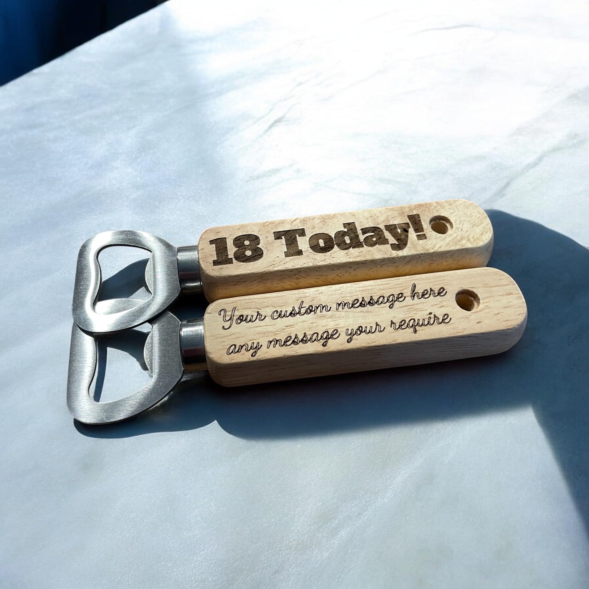 18th Birthday Bottle Opener – Engraved Personalised Design