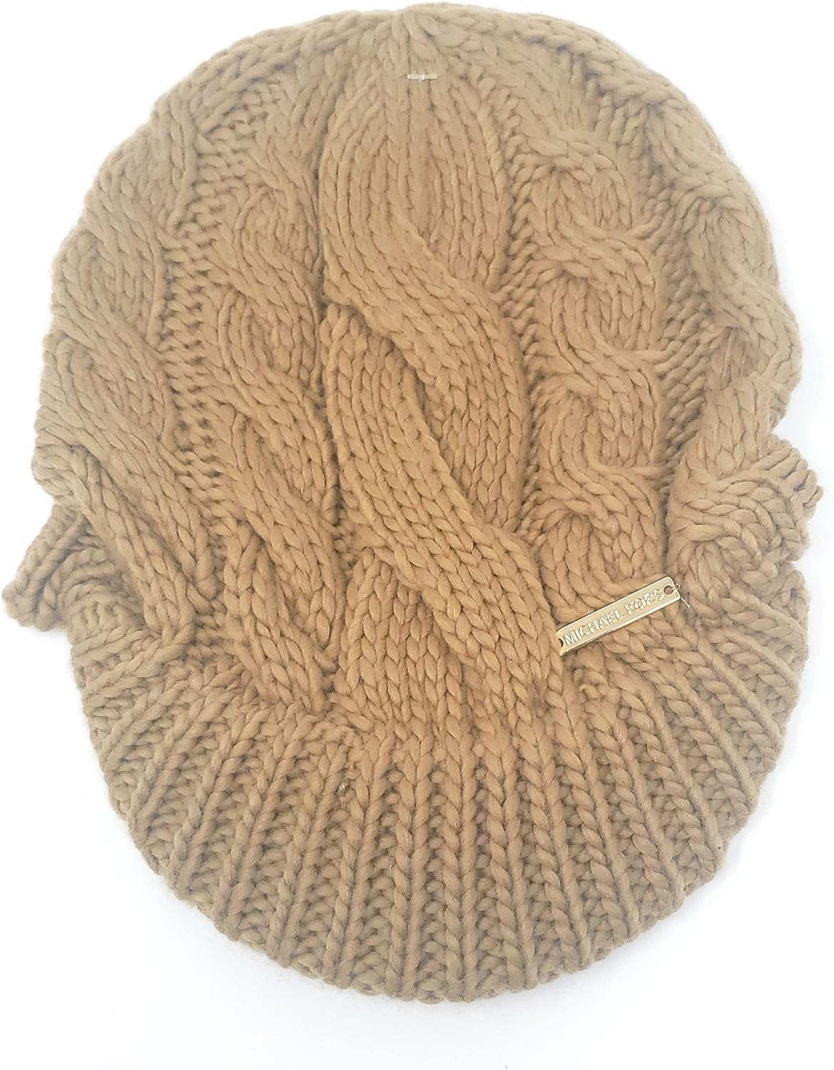 Michael Kors Women's Cableknit Newsboy Hat, Camel at  Women’s Clothing store