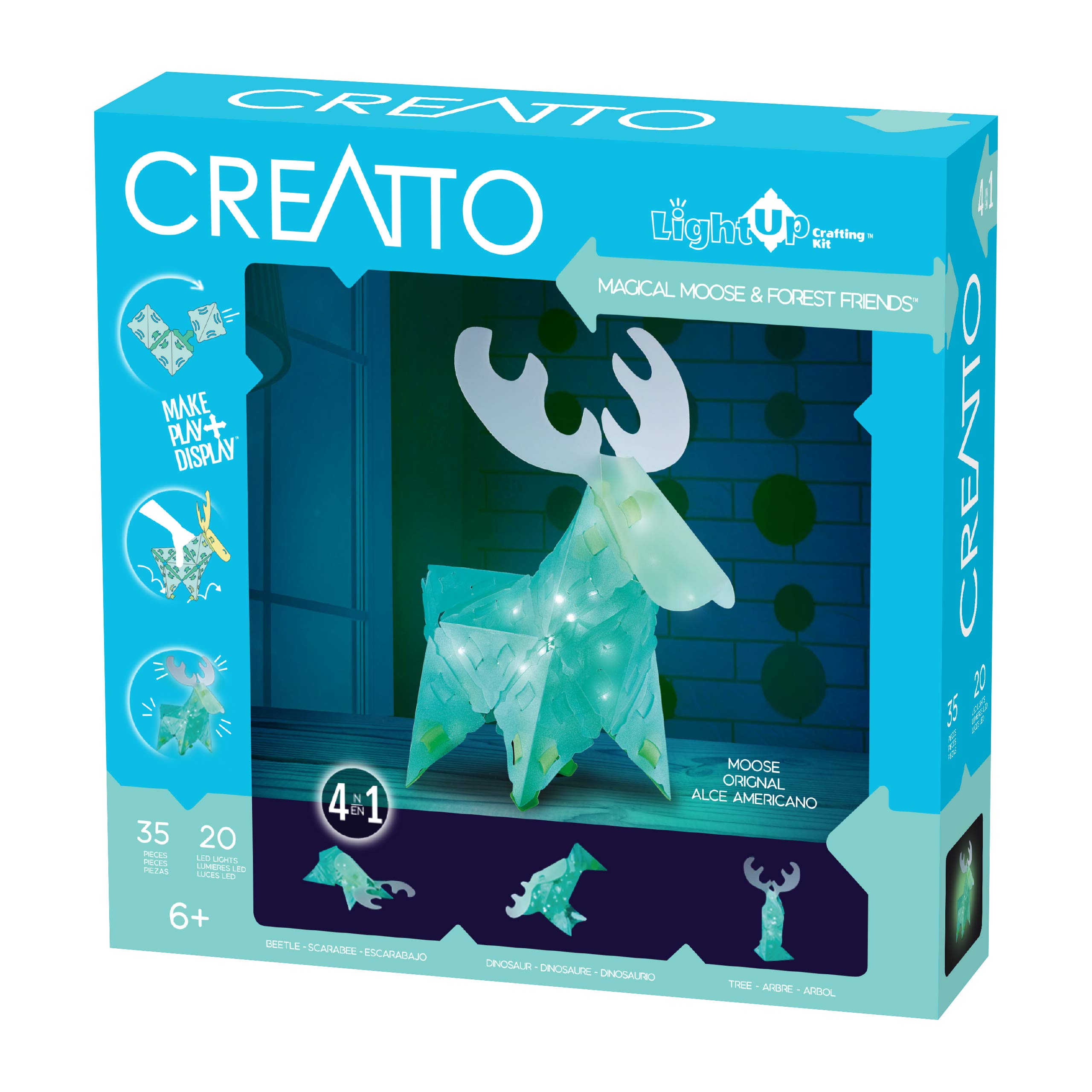 Creatto: Magical Moose & Forest Friends Light-Up Craft Puzzle from Thames & Kosmos