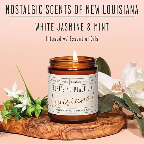 Vista 46 de Regalos de Nueva York, decoración de Nueva York para el hogar – 'There No Place Like New York Candle, con manzana jugosa, canela y calabaza I New