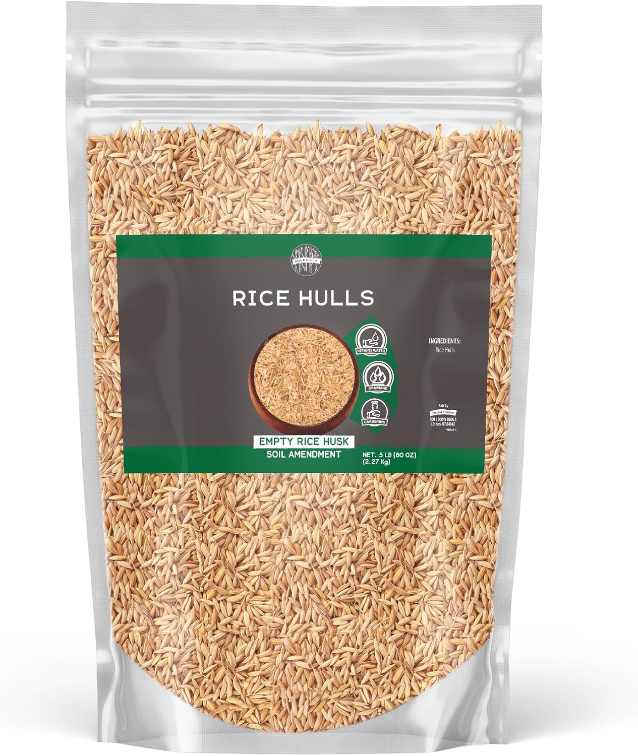Amazon.com : BIRCH & MEADOW 5 lb of Rice Hulls, Gardening, Planters ...
