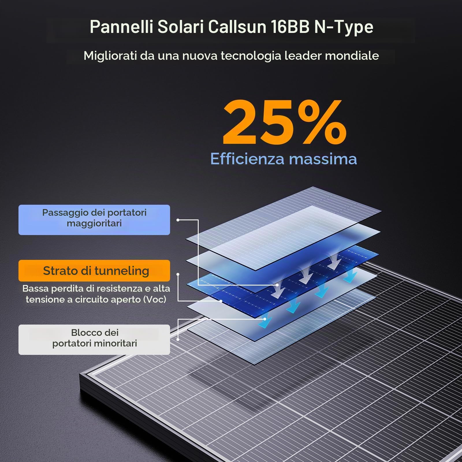 Bifacciale Pannello Solare 200W, N-Type 16BB Modulo Solare Monocristallino, Ideale per Balconi, Tetti, Casette da Giardino, Barche e Applicazioni Agricole (200W)