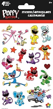 Poppy Play Time Chapter 3 - Playtime Friends Standard Stickers - 4 Sheet