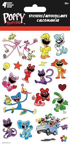 Poppy Play Time: Chapter 3 - Playtime Friends Standard Stickers - 4 Sheet