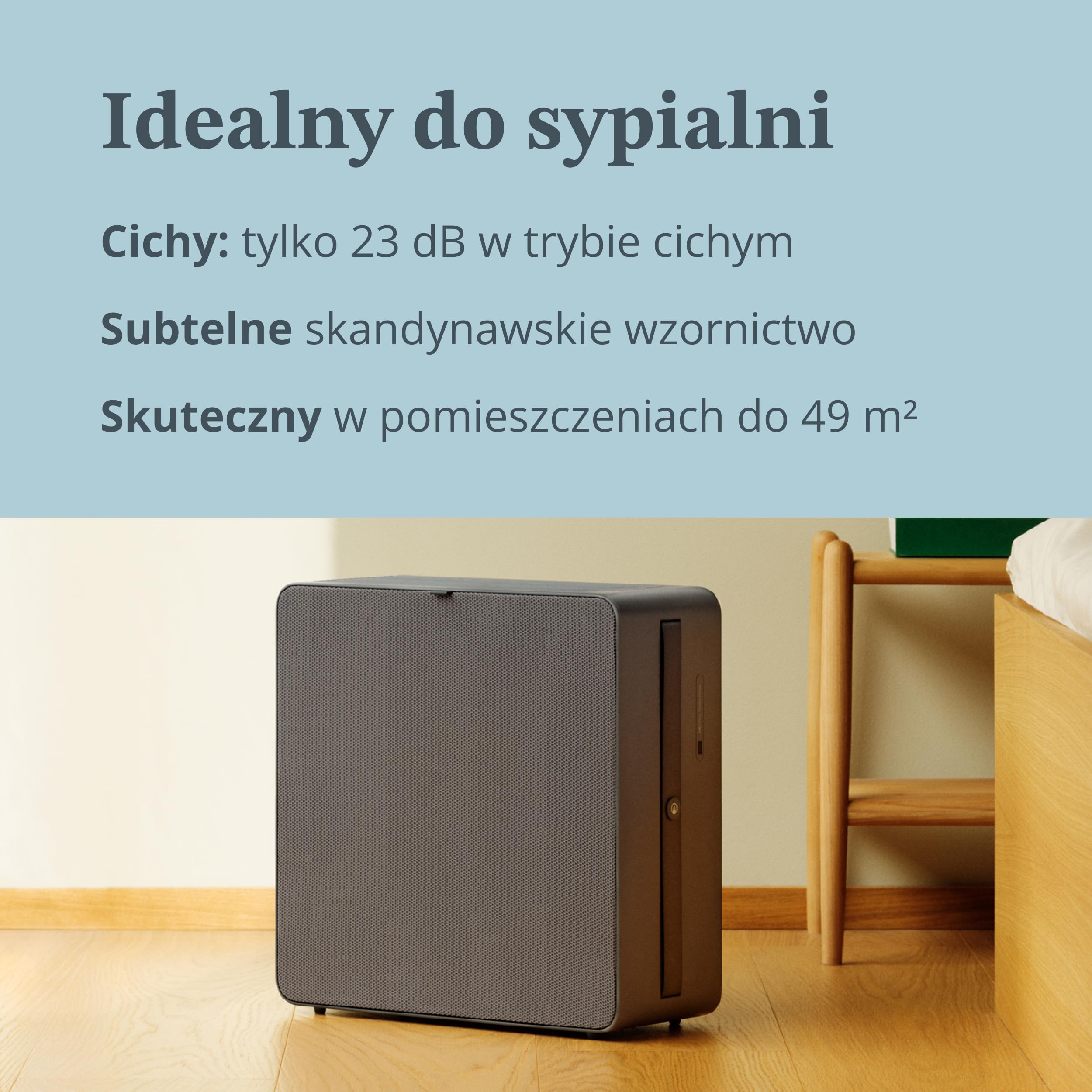 Airthings Renew - inteligentny oczyszczacz powietrza (do 49 m2) z filtrami HEPA-13 i węglowymi - z czujnikiem jakości powietrza i filtrami dla alergików, kurzu, sierści zwierząt, dymu...