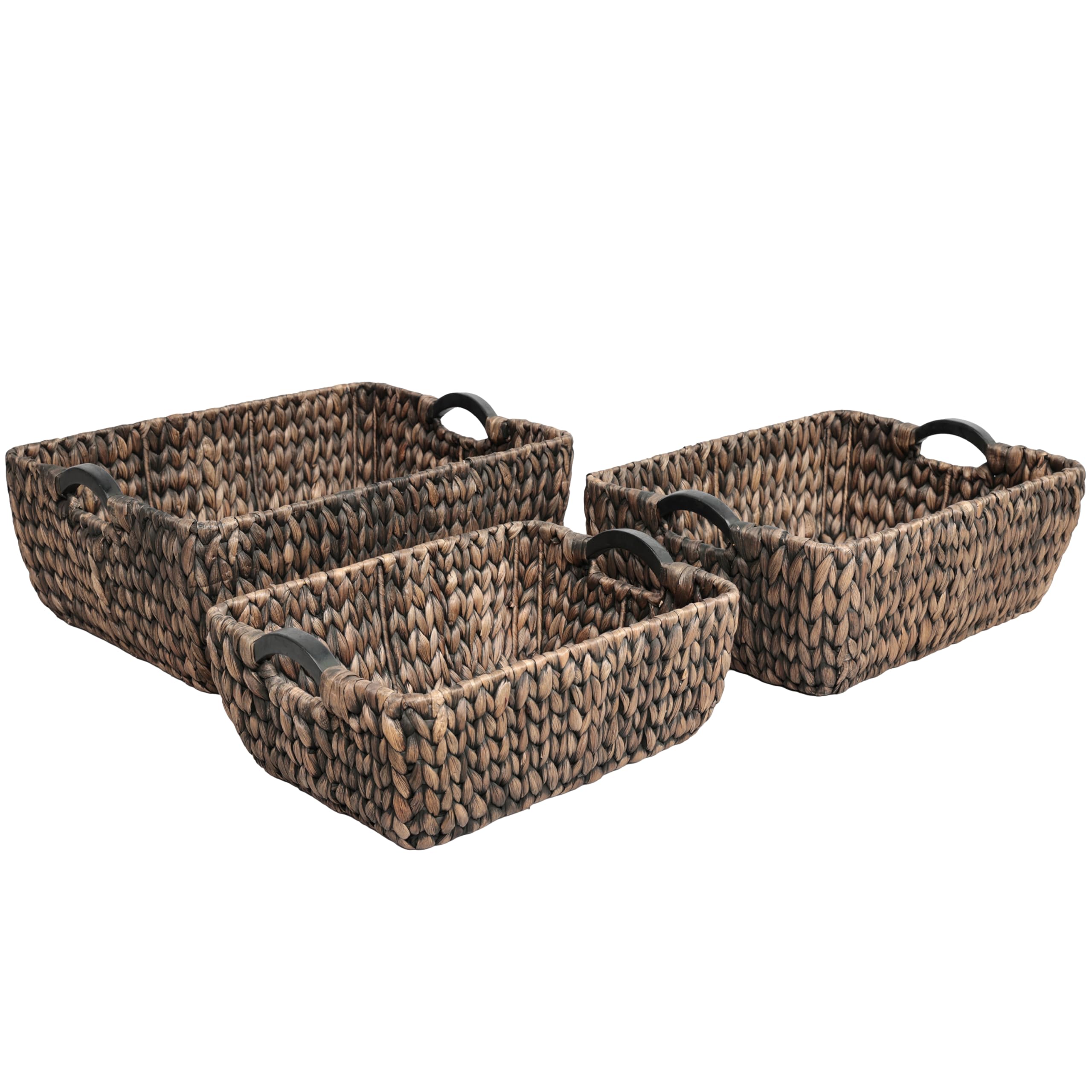 Panier de rangement en jacinthe d'eau pour sublimer la décoration de votre salon ou chambre