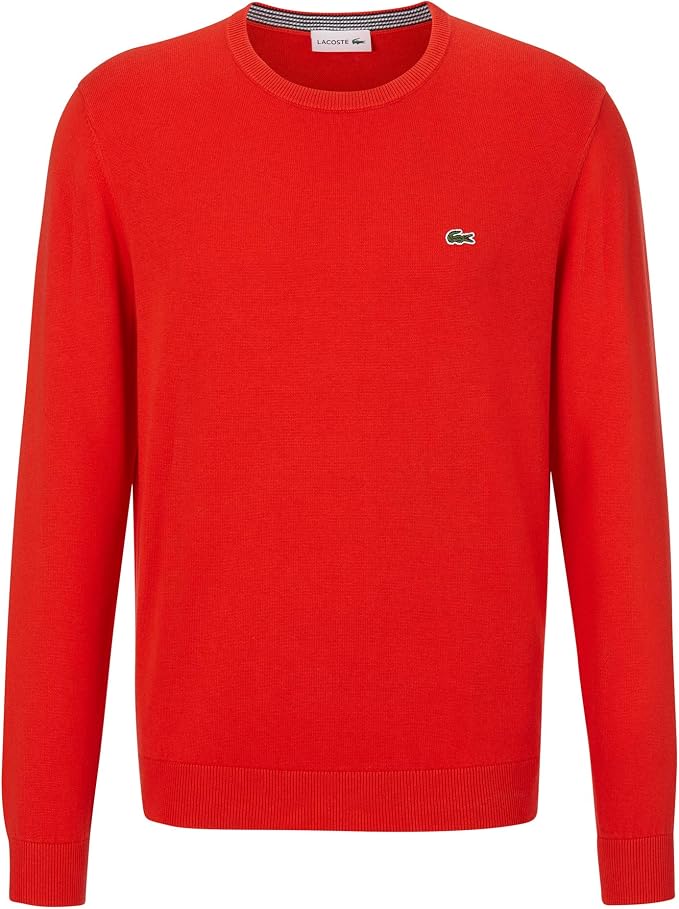 Lacoste Ah7004 Maglione, Rosso (Corrida/Marine/Farine Azr), Large (Taglia  Unica: 5) Uomo : Amazon.it: Abbigliamento