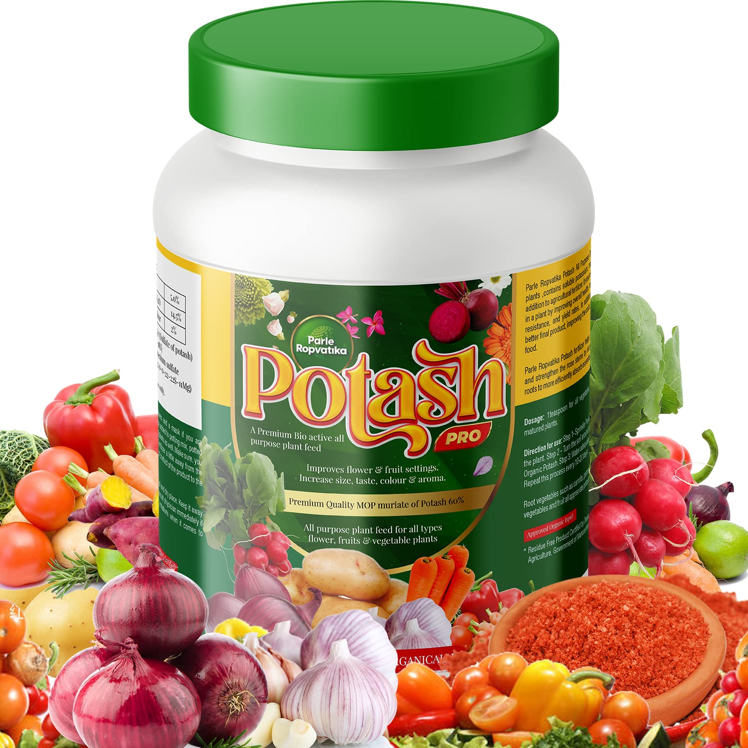 Parle Ropvatika Potash Plant Fertilizer (250gm) All Purpose Fertilizer Organic Natural NPK Home Gardening Natural Plant Fertilizer for flower, fruits and vegetable plants