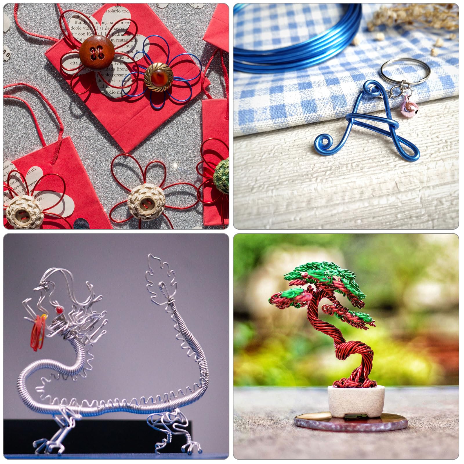 sourcing map Filo di alluminio pieghevole da 10 m, calibro 18, 10 m, filo metallico per lavori artigianali, per lavori fai da te, ghirlande, sculture di bonsai floreali, colore oro