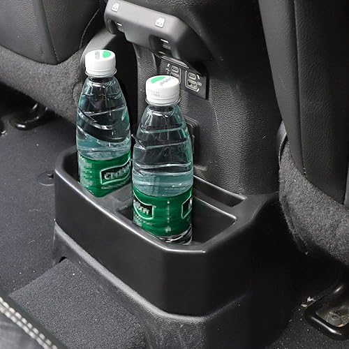 Miniatura 7 de JeCar Portavasos trasero montado en la consola del suelo, organizador de almacenamiento en el asiento trasero, accesorios interiores compatibles con
