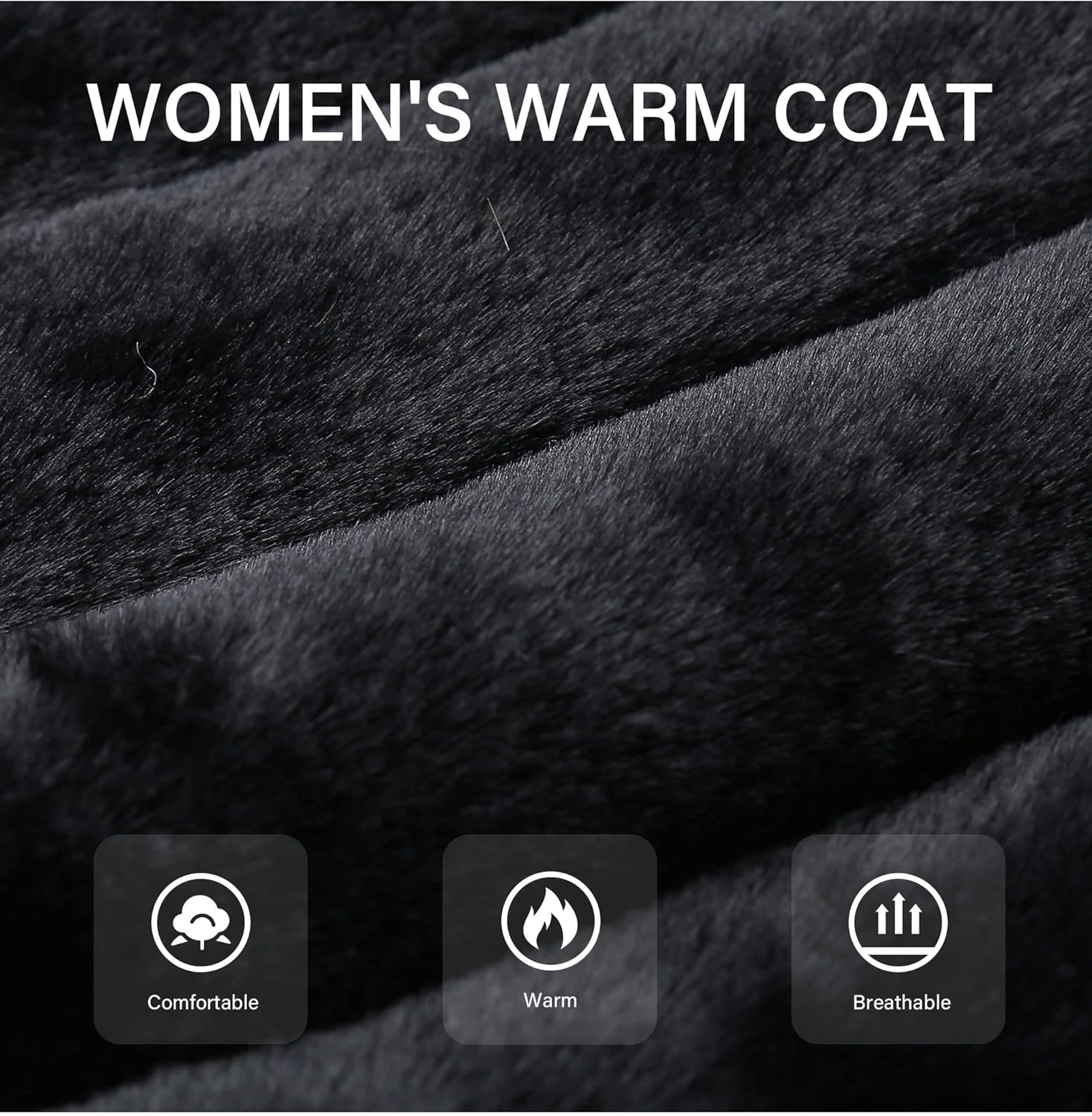 Bellivera Women's Faux Fur Coat Shearling Fluffy Fuzzy Shaggy Hood Sherpa-Lined Fleece Jacket - Image 7