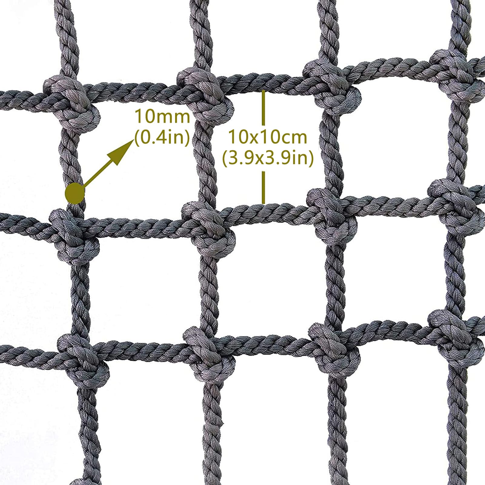 Outdoor-Kletternetz, Spielplatz-Sicherheitsnetz, tragendes Netz, Seilleiter für Garten, Klettergerüst, Baumhaus-Zubehör, 1 x 2 m
