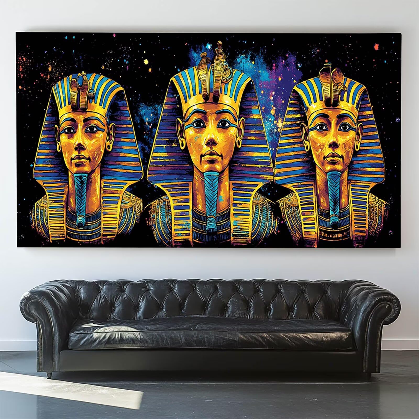 Pintar por Numeros Adultos Cielo estrellado, Pintar por Numeros Niños Kit Manualidades Adultos Egipto Cuadros para Pintar por Numeros Pintura Acrílico, Cuadros Decoracion Salon Modernos 80X160cm 7-0-I