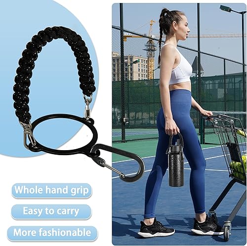 Miniatura 2 de KXIAOCHEN Botella de agua aislada, botella de agua de acero inoxidable, 2 tapas (con pajilla y tapa con asa), botellas de agua metálicas de boca