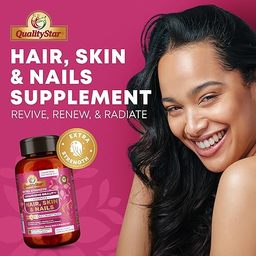 Miniatura 2 de Charming Beauty - Vitaminas para el cabello, la piel y las uñas, 5,000 mcg de biotina con colágeno y ácido hialurónico para apoyo natural de la