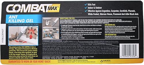 Miniatura 3 de Combat 10023400973061 - Gel matador de hormigas para interiores y exteriores, 0.95 oz, paquete de 6