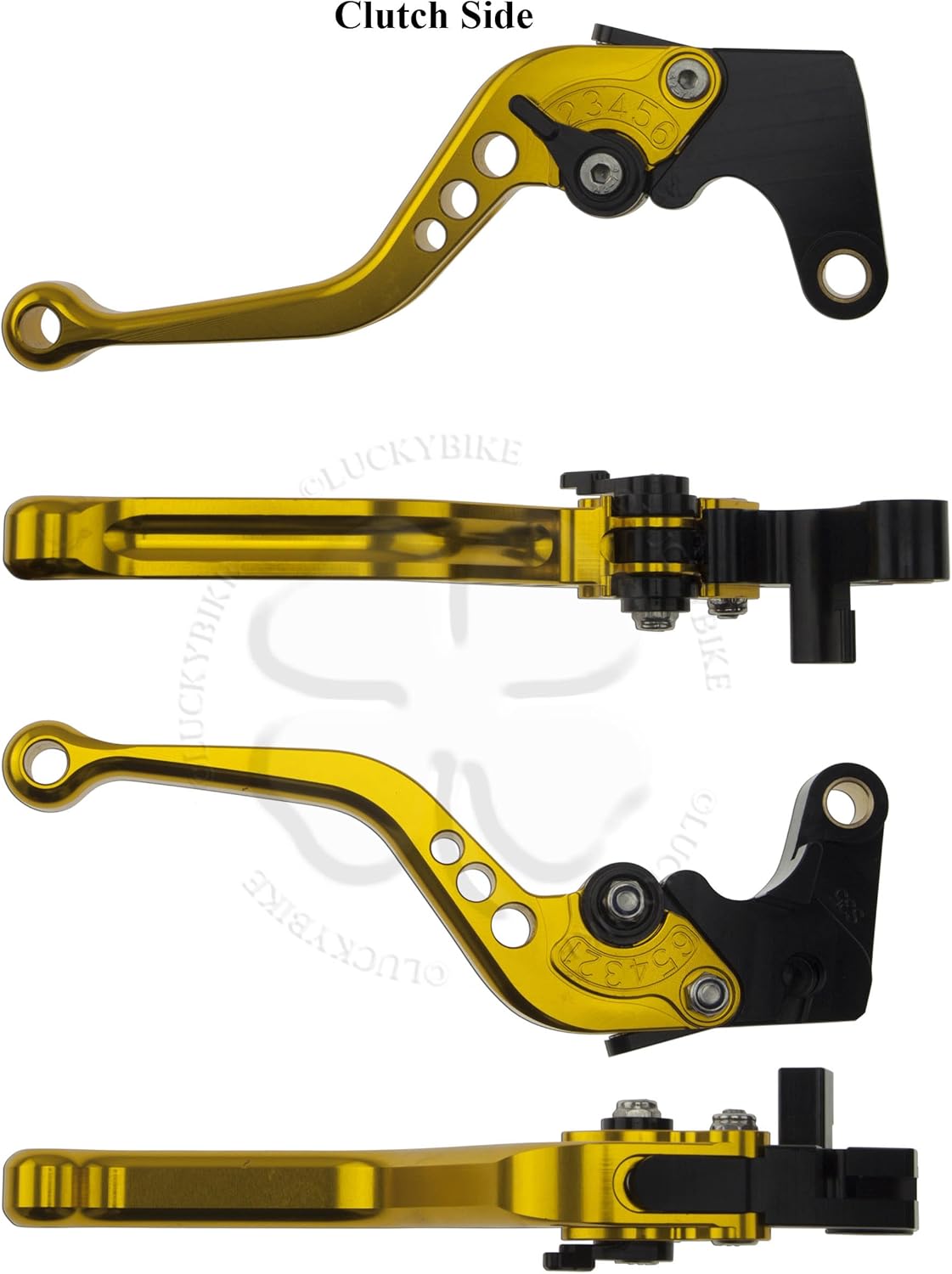 Gold CNC Shorty Brake & Clutch Levers Hand For Suzuki GSXR 600 750 06-19 Handle