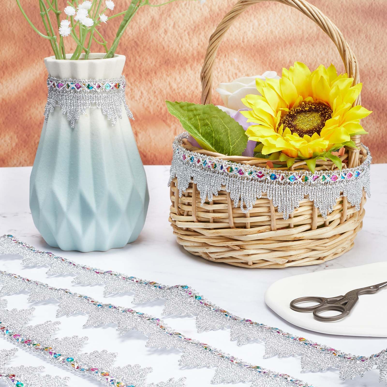 Gold Star Venice Lace Trim - 5 Yards Metallic Embroidery Lace For Crafts & Sewing