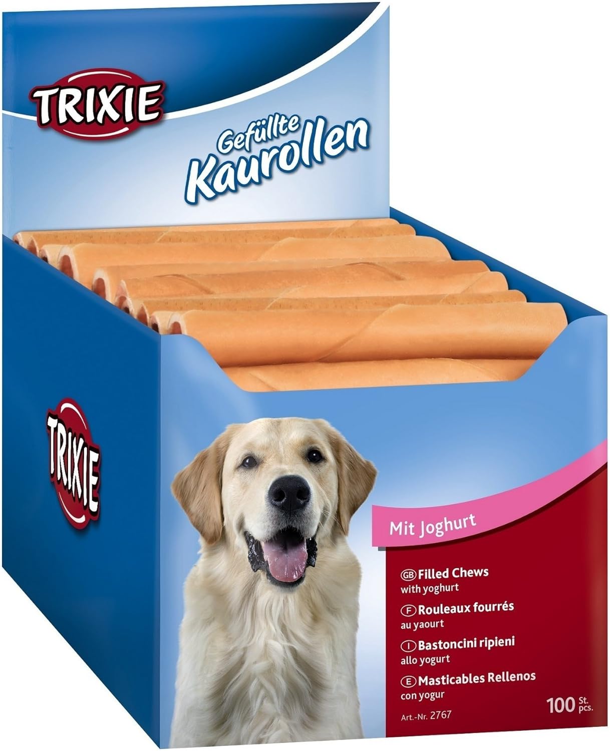 TRIXIE Chewing Rolls, with joghurt Filling, 12 cm, 35 g