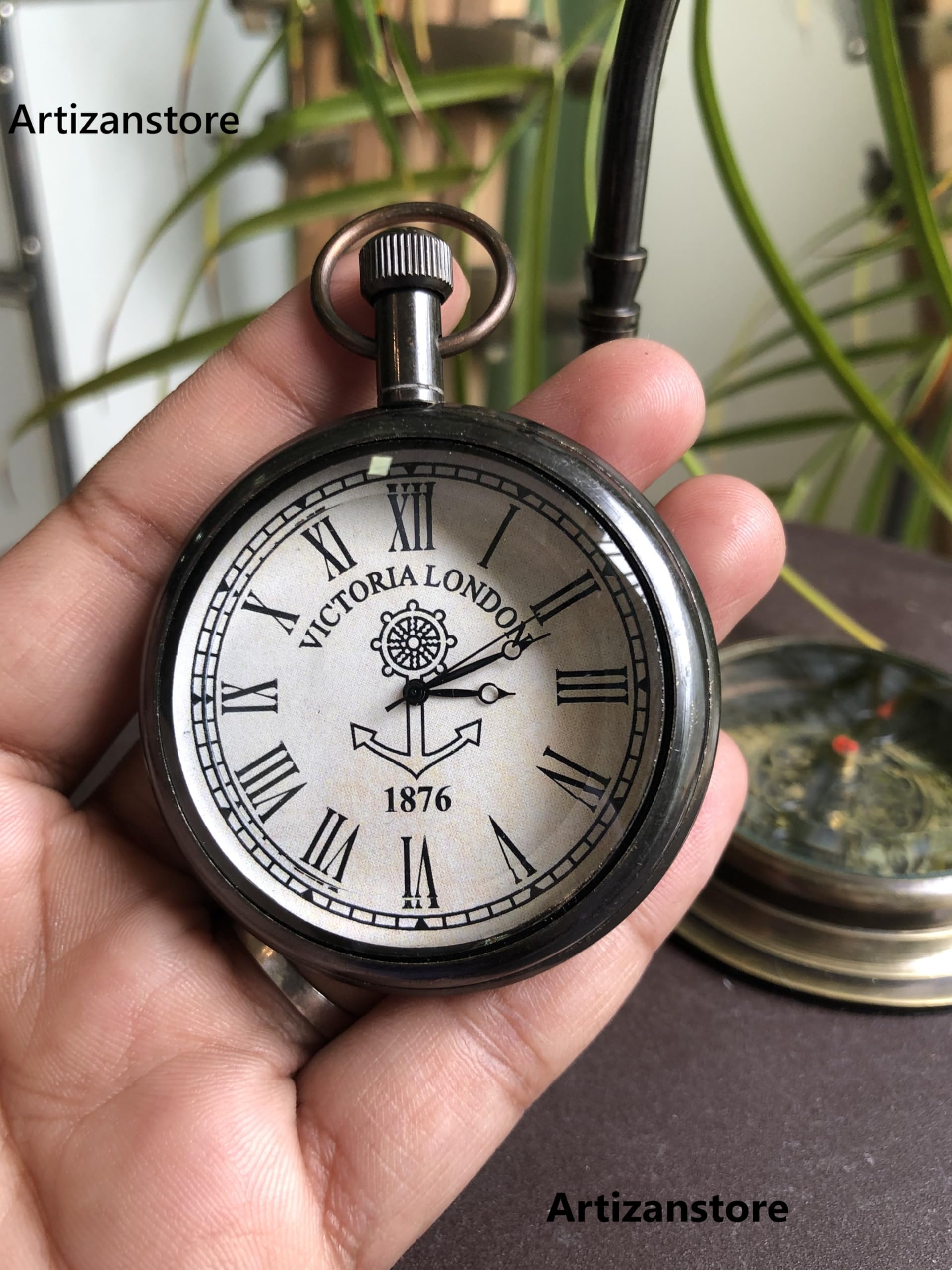 アンティーク真鍮卓上時計マリンコンパス テーブルトップ装飾 アンティーク真鍮卓上時計マリンコンパス テーブルトップ装飾