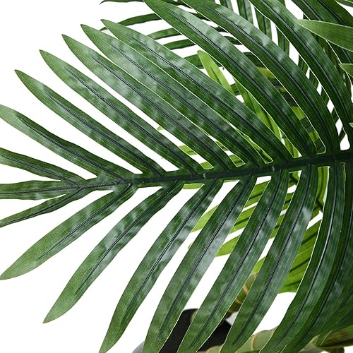 Miniatura 5 de Paquete de 2 plantas artificiales de palmera areca de 6 pies, palmera falsa para interiores y exteriores, decoración moderna, plantas de imitación