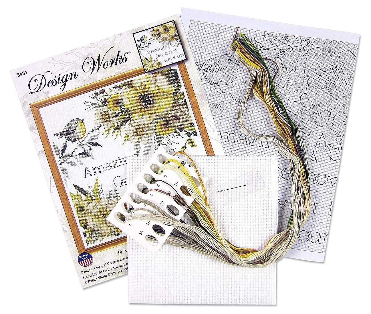 Amazon.com: Design Works Crafts, Amazing Grace Counted Cross Stitch Kit