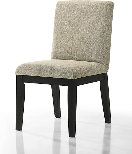 Miniatura 4 de Juego de sillas de mesa de cocina para comedor, modelo 3089, 7 piezas, color ébano, conjunto completo, 1 mesa con 6 sillas