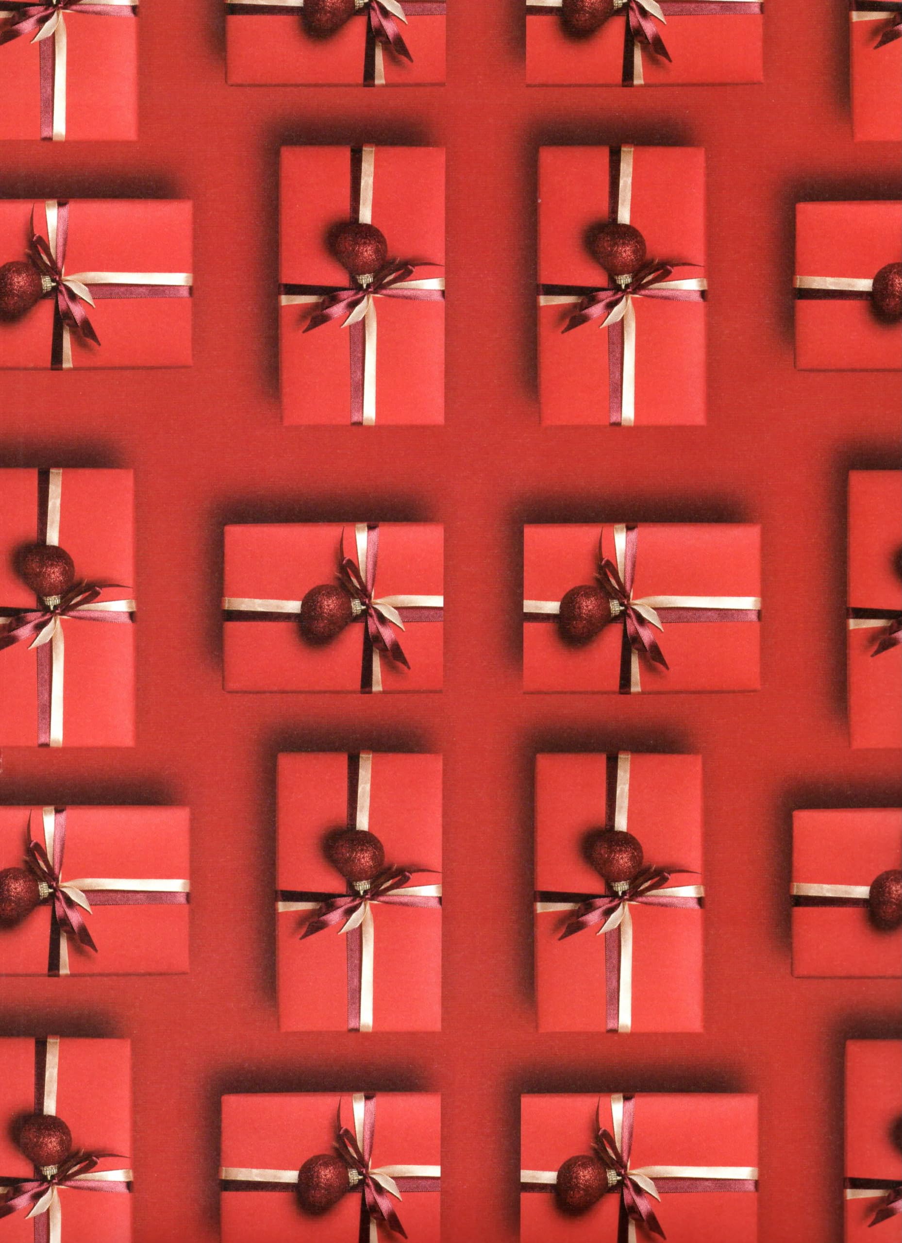 Arkamii Weihnachtsgeschenkpapier Großformat - 3 Bögen 86x64cm Mit Festlichen Motiven - Umweltfreundlich & Recycelbar