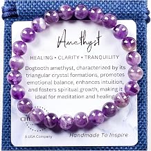 Cherry Tree Collection &ndash; Handmade Crystal Bracelets with Black Obsidian, Tiger&rsquo;s Eye and 6 Other Gemstones for Men &amp; Women &ndash; 8mm Beaded Bracelet for Healing, Protection &amp; Positive Energy&ndash;Sizes S/M/L