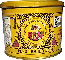 Manteiga Real Lata 500g - Premium - Com Sal - Sem conservantes - Primeira Qualidade - Tradição Mineira do Interior