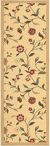 Miniatura 6 de Alfombra antideslizante de pasillo, tradicional, diseño de hojas, con parte trasera de goma, lavable a máquina, 2 x 7, para pasillo, cocina,