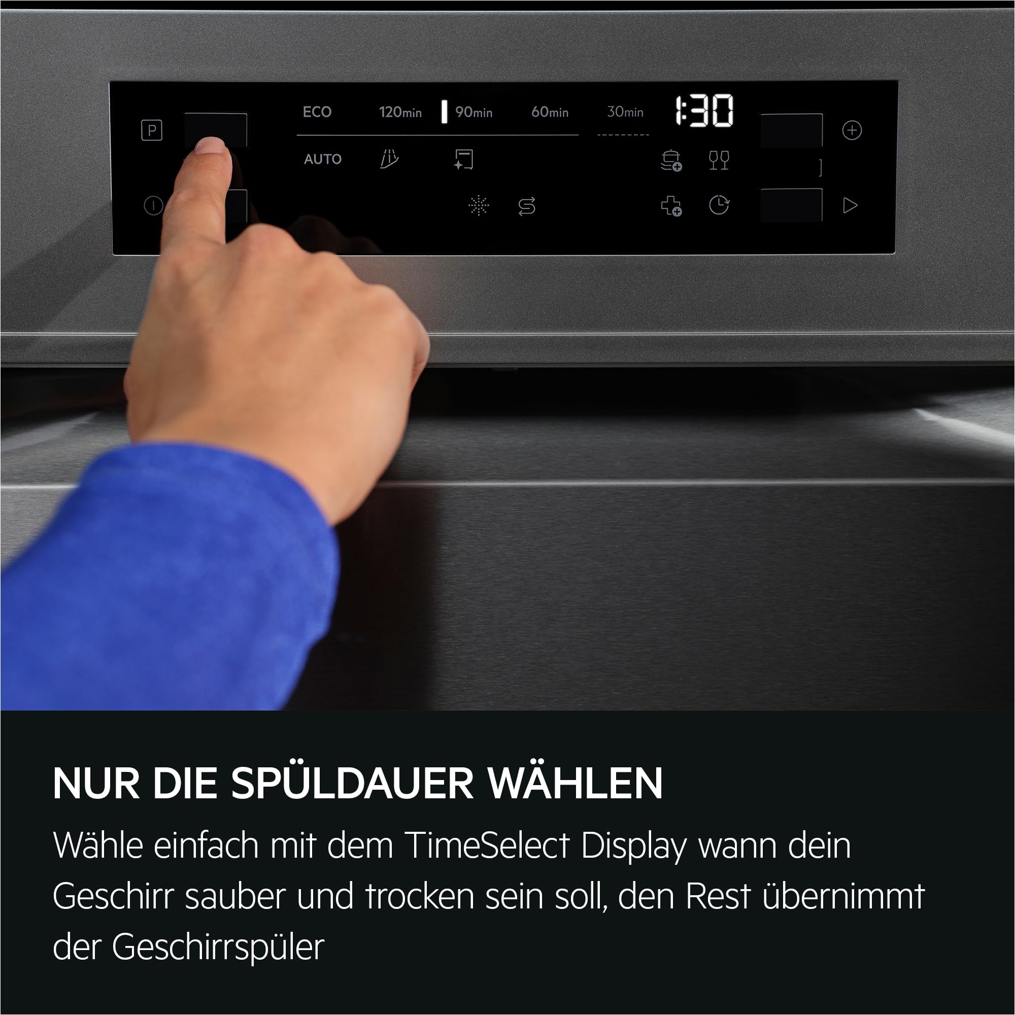 AEG Unterbau 6000 Geschirrspüler, 60cm Spülmaschine, kraftvolle Reinigung mit 3x besserer Sprühabdeckung & viel Platz, 44dB, Besteckschublade, 14 MG, QuickLift, Wasserstopp, GU620B2SCM