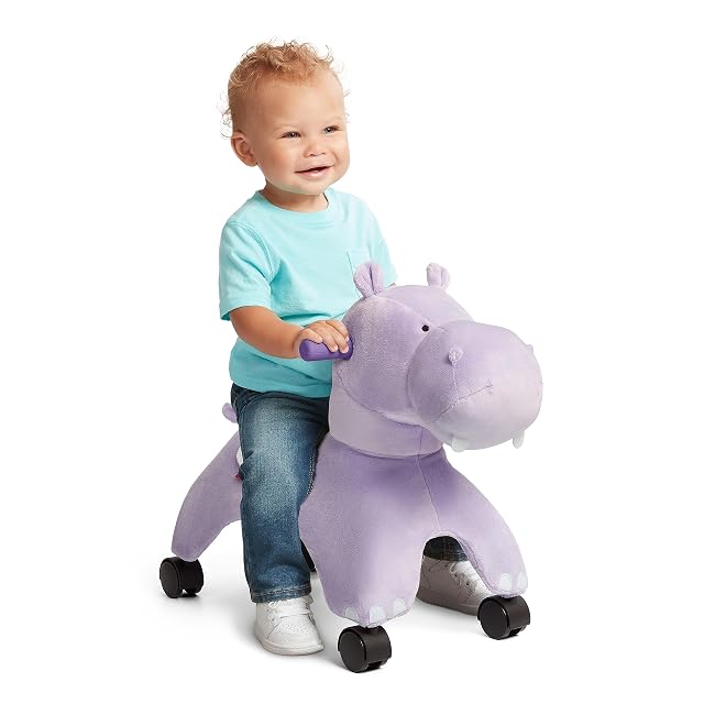Radio Flyer Holly The Rolling Hippo, Juguete Morado correpasillos para niños pequeños de 1 a 3 años