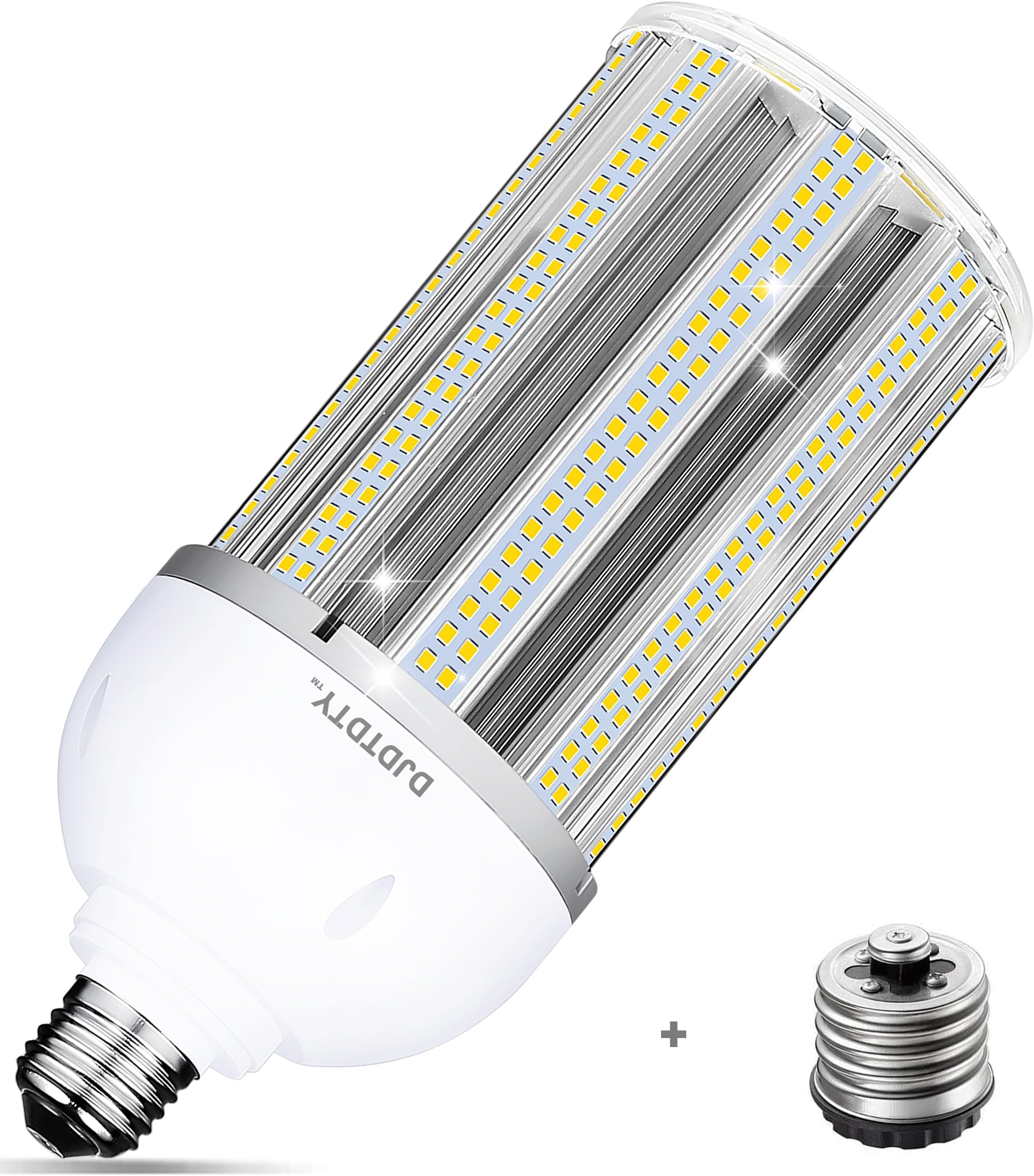 60W LED Corn Bulb, E26 Base with E39 Adapter, 5000K 9000LM LED Light Bulb for Garage Warehouse Workshop Barn (60Watts)