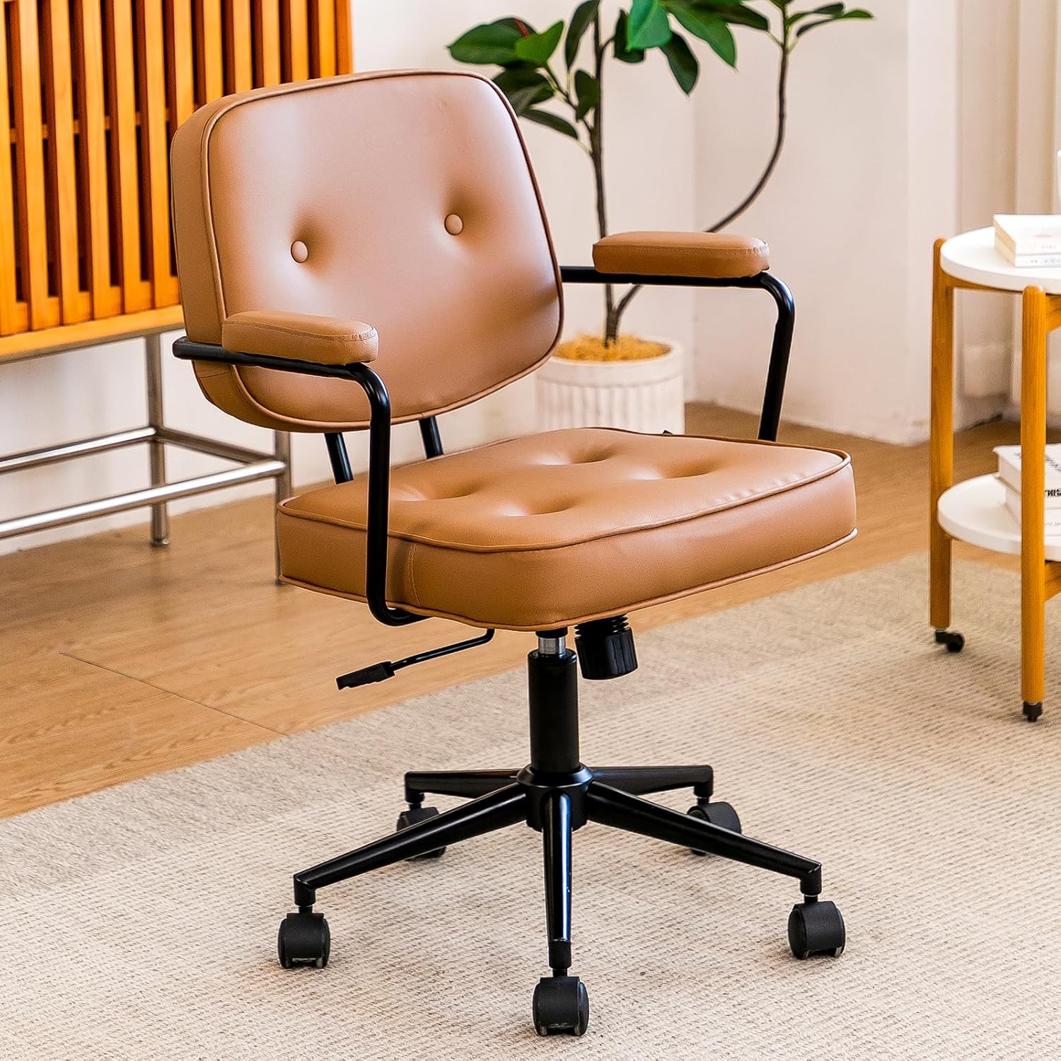 Amazon.com: NTailed FOX Mid Century Office Chair, Swivel Desk Chair ...