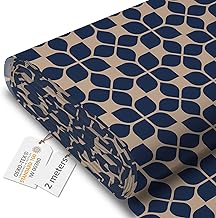 DreamRoots Waterproof Outdoor Fabric by the Metre 160 cm Width – Waterproof Outdoor Canvas 100% Polyester 600D 220 g/m² – Fabric by the Metre Oriental Pattern 2M