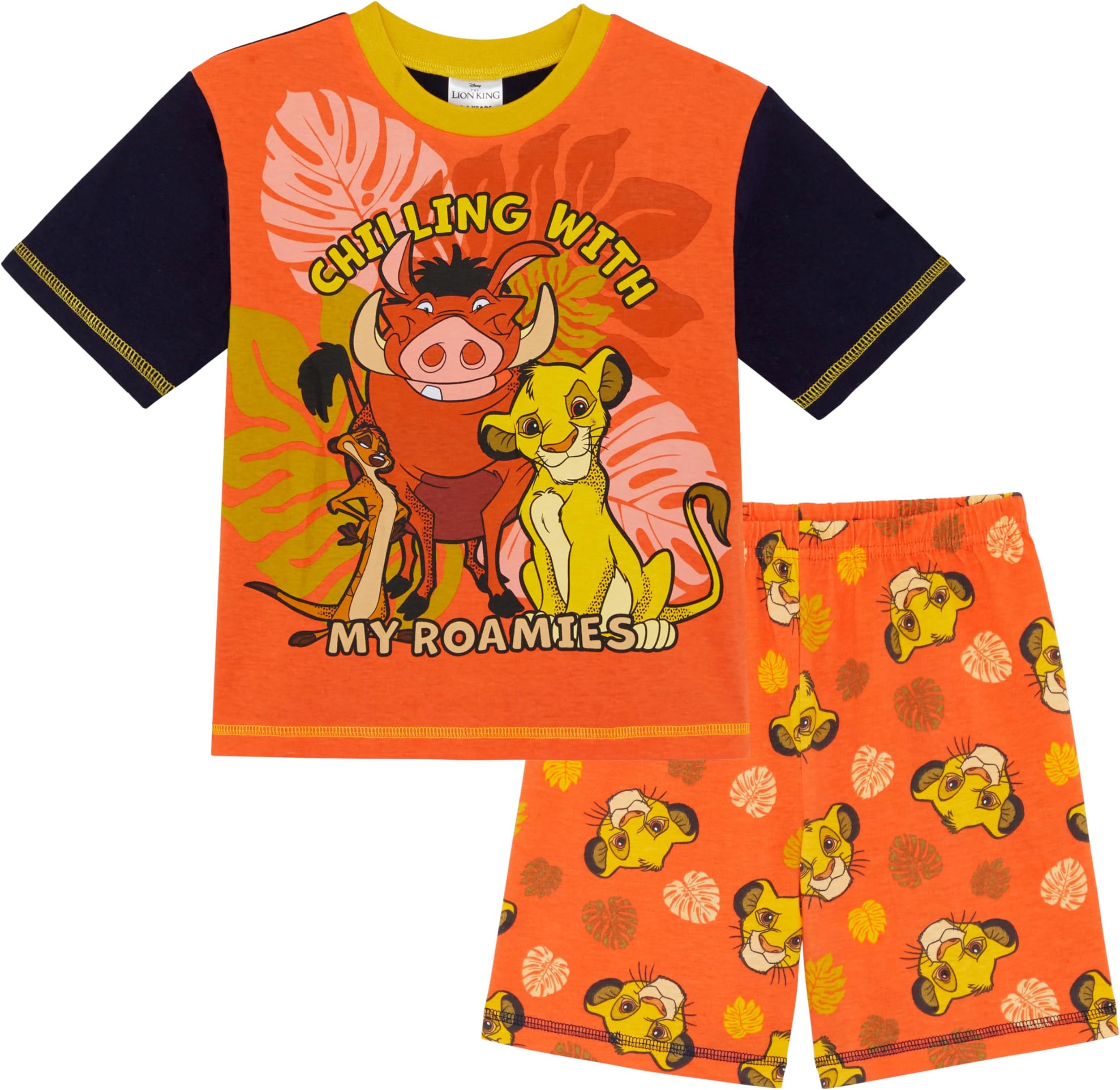 Lion King Boys Roamies 100% Cotton Short Pyjamas