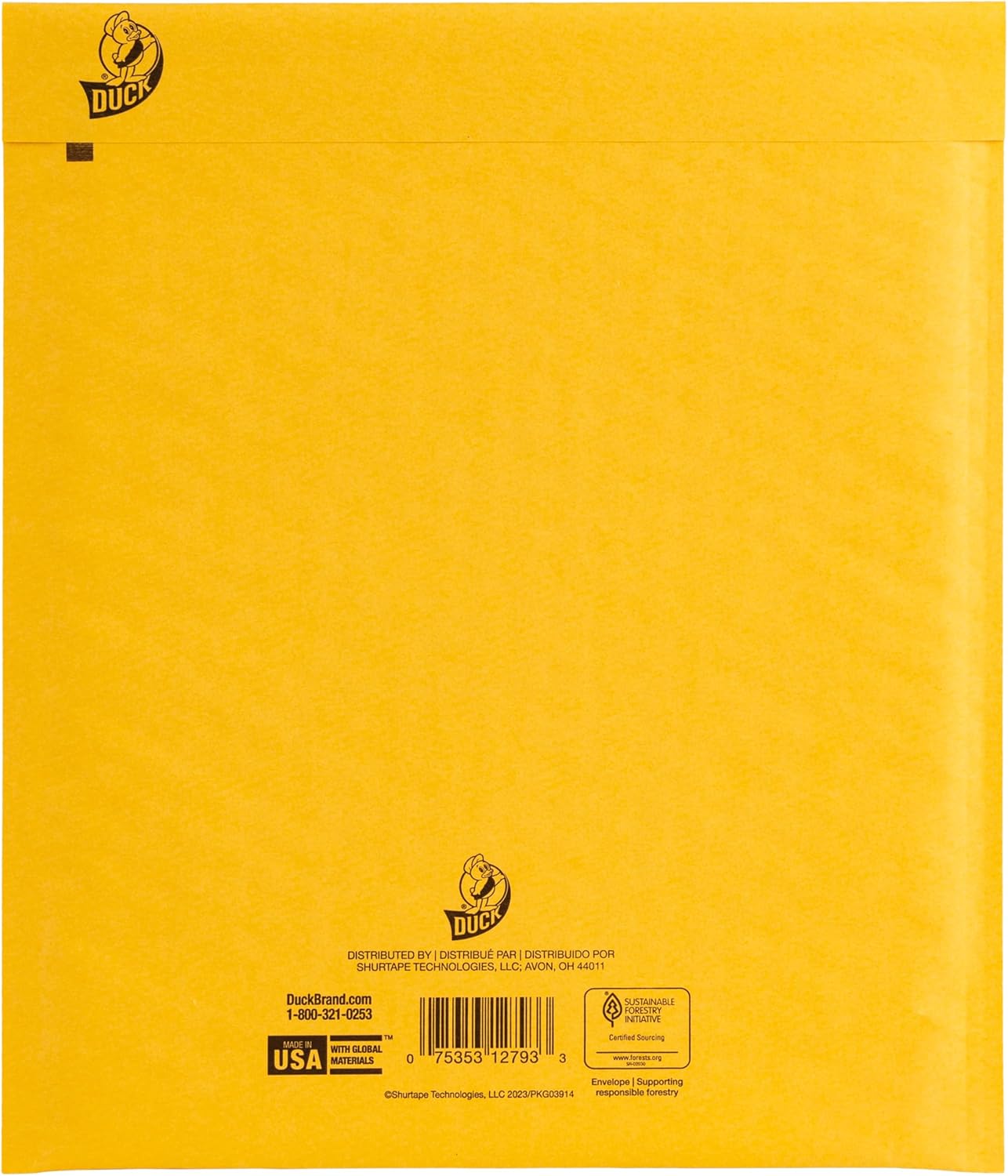 Duck Brand #2 Kraft Bubble Mailer, Manila, 8.5 inch x 11 inch, 25 Pack