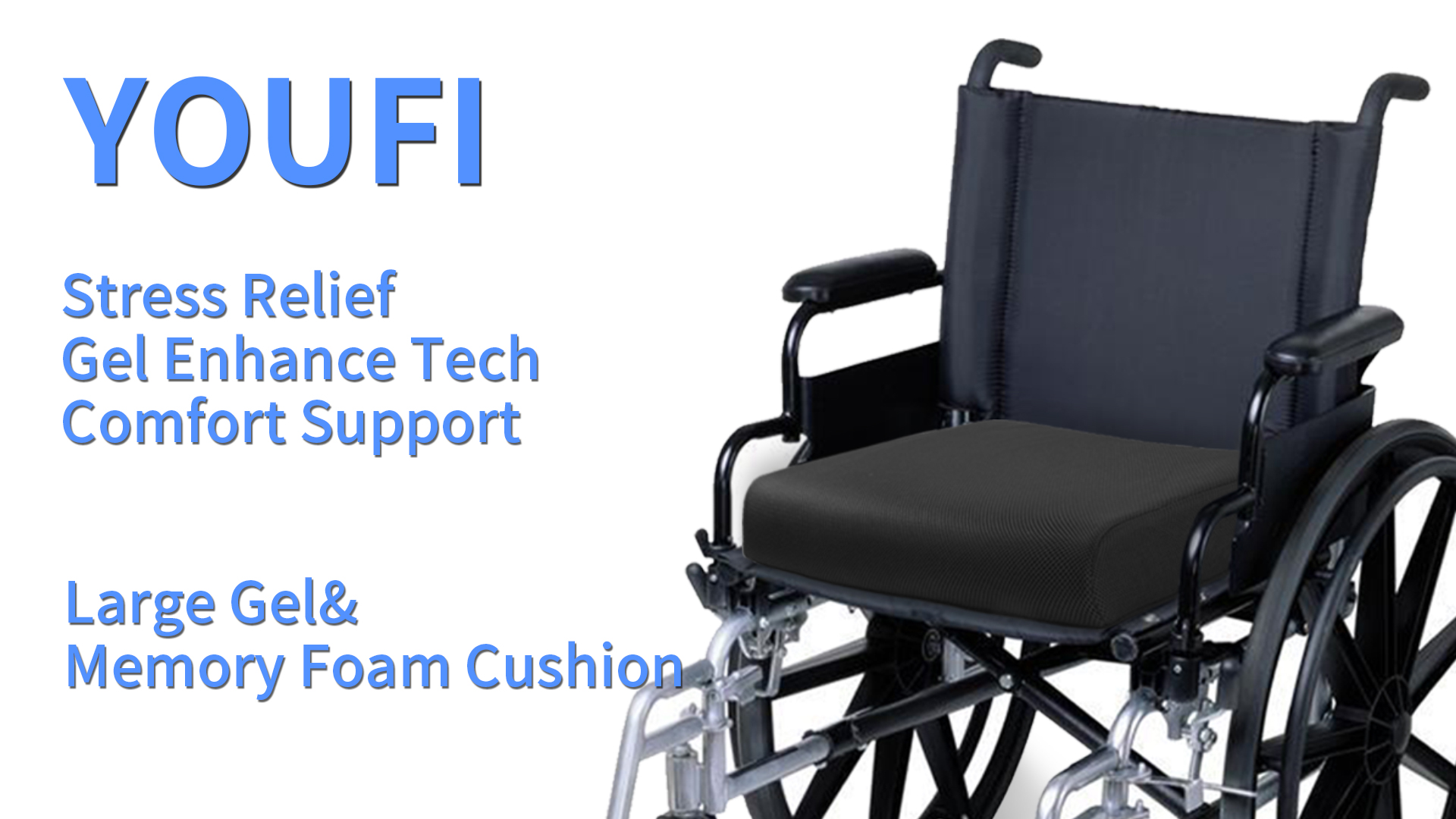 Amazon.com: YOUFI Thick Memory Foam & Gel Seat Cushion, 18