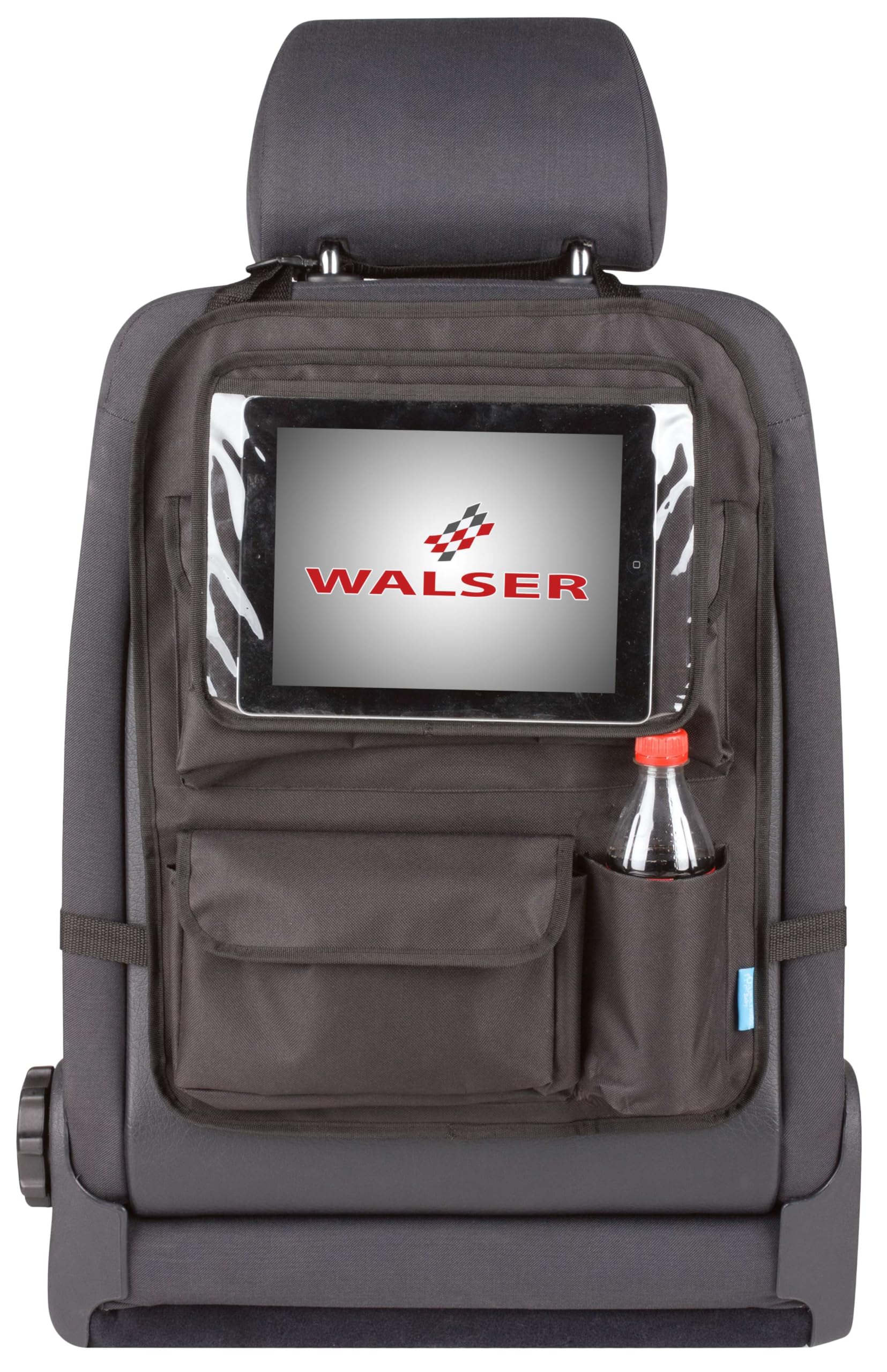 WALSER Borsa per sedili posteriori Maxi con porta tablet staccabile nero